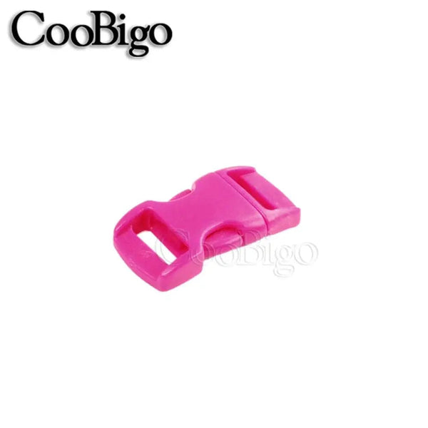 Planet Gates 50pcs Paracord Bracelet Buckle Curved Side Release Buckles for DIY Parachute Wristband Pet Collar Outdoor Camp Strap 10mm