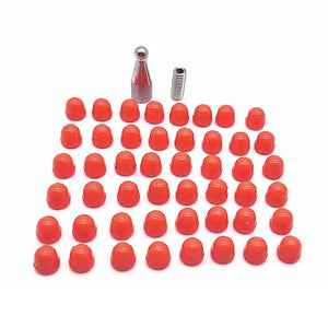 Planet Gates 50pcs Red Kit 50pcs Dent Repair Tools Knock Down Head Replacement With Heads Cover Paintless Car Dent Repair Hand Tool Accessories Tools Kit