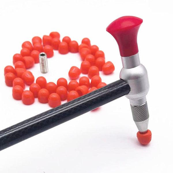 Planet Gates 50pcs Red Kit 50pcs Dent Repair Tools Knock Down Head Replacement With Heads Cover Paintless Car Dent Repair Hand Tool Accessories Tools Kit