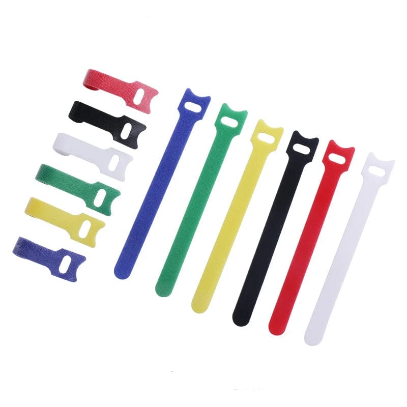 Planet Gates 50pcs Reusable Hook and Loop Cable Ties Fastening Straps Multi-Purpose Wire Organizers for Computer/TV/Electronic Devices