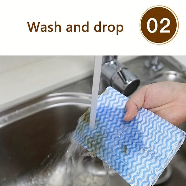 Planet Gates 50pcs/roll Thickened Dish Cleaning Wipes - Disposable Cleaning Towels For Kitchen And Bathroom - Convenient And Effective Cleaning Cloths For Tableware And Surfaces