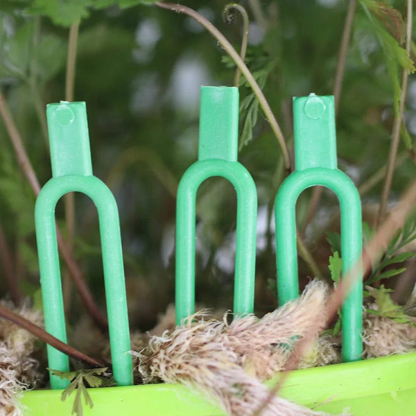 Planet Gates 50PCS Strawberry Planting Fork Green Stolon Fixator Watermelon Vine Pressing Device Garden Plants Fastening Fixture Clamp Clips
