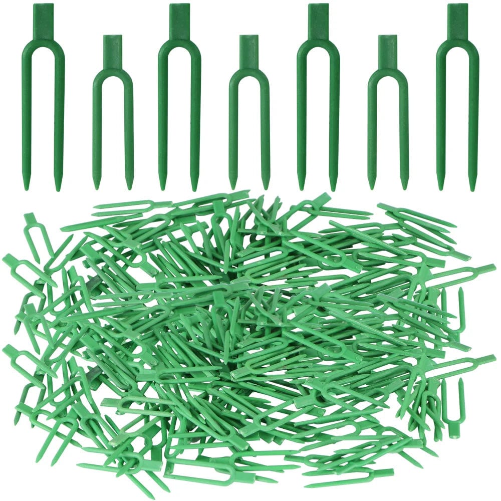 Planet Gates 50PCS Strawberry Planting Fork Green Stolon Fixator Watermelon Vine Pressing Device Garden Plants Fastening Fixture Clamp Clips