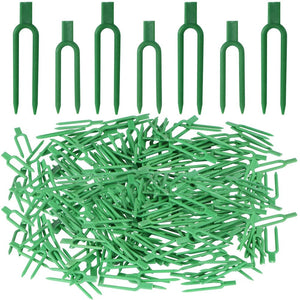 Planet Gates 50PCS Strawberry Planting Fork Green Stolon Fixator Watermelon Vine Pressing Device Garden Plants Fastening Fixture Clamp Clips