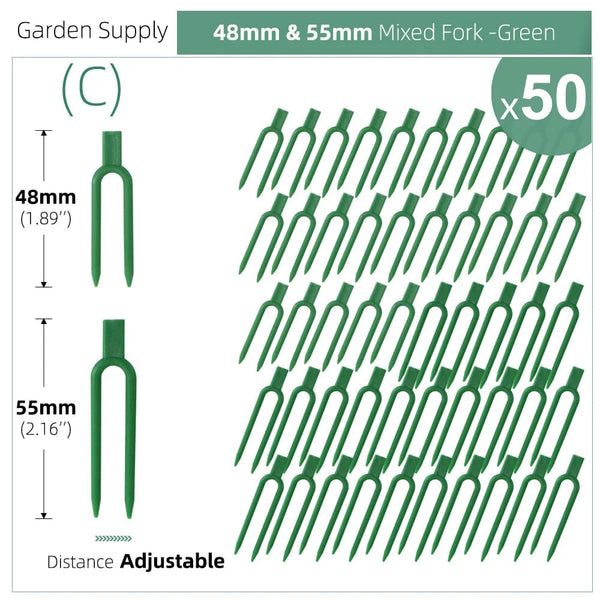 Planet Gates 50PCS Strawberry Planting Fork Green Stolon Fixator Watermelon Vine Pressing Device Garden Plants Fastening Fixture Clamp Clips