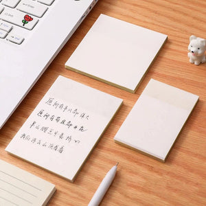 Planet Gates 50PCS Transparent Sticky Notes Memo Pad Art Paper Student School Office Stationary Non-Covering Index Stickers Planner Notepad