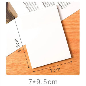 Planet Gates 50PCS Transparent Sticky Notes Memo Pad Art Paper Student School Office Stationary Non-Covering Index Stickers Planner Notepad