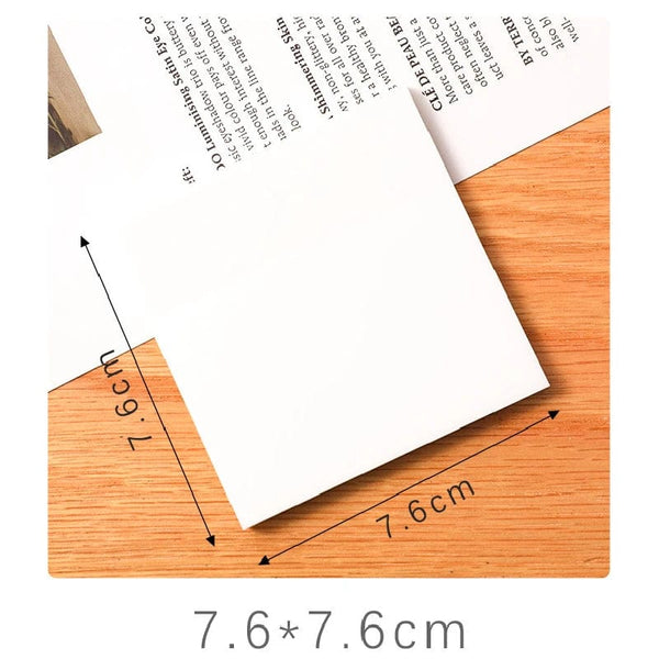 Planet Gates 50PCS Transparent Sticky Notes Memo Pad Art Paper Student School Office Stationary Non-Covering Index Stickers Planner Notepad