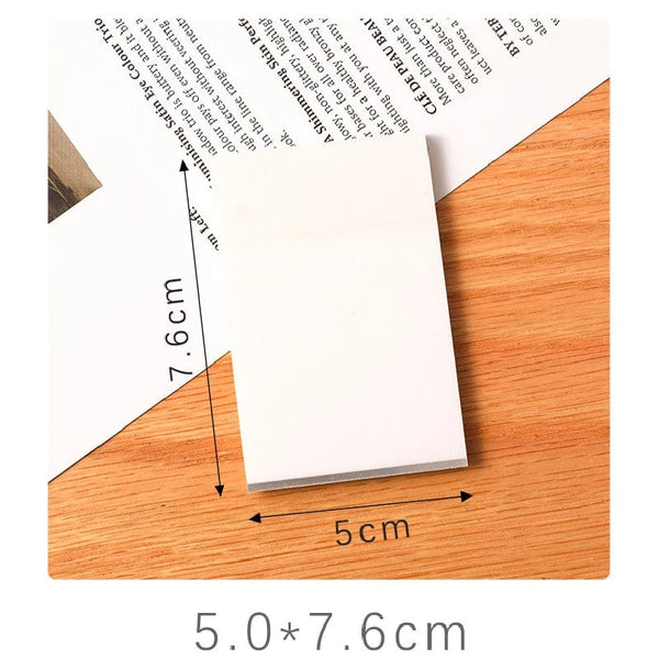 Planet Gates 50PCS Transparent Sticky Notes Memo Pad Art Paper Student School Office Stationary Non-Covering Index Stickers Planner Notepad