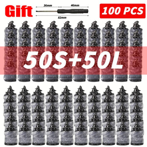 Planet Gates (50S 50L Mix) 100PCS 10-100PCS Universal Vacuum Car Tyre Repair Rubber Nail For Car Motorcycle Scooter Tubeless Tire Repair Kit Glue Free Tire Nails