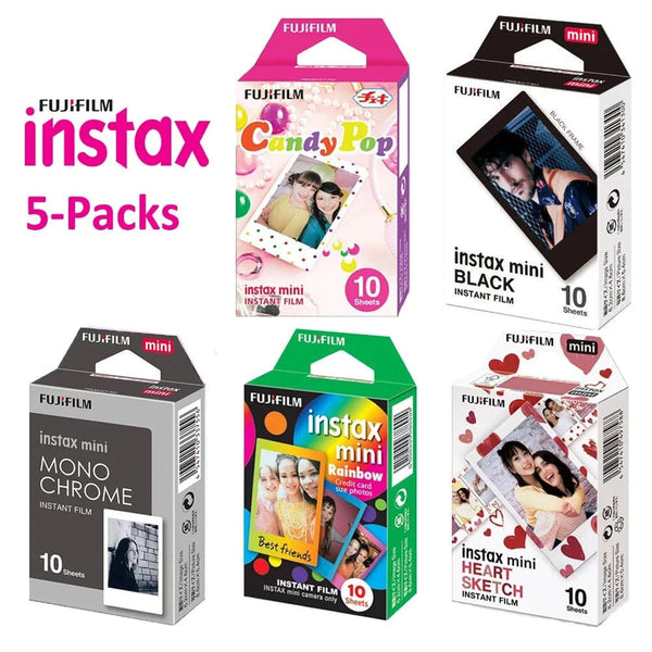 Planet Gates 50sheets 2 / CHINA Fujifilm Instax Mini 12 9 Film White Edge 10 20 40 60 100 Sheets/Packs Photo Paper for Fuji Instant Camera 8/7s/11/25/50/90/sp-2