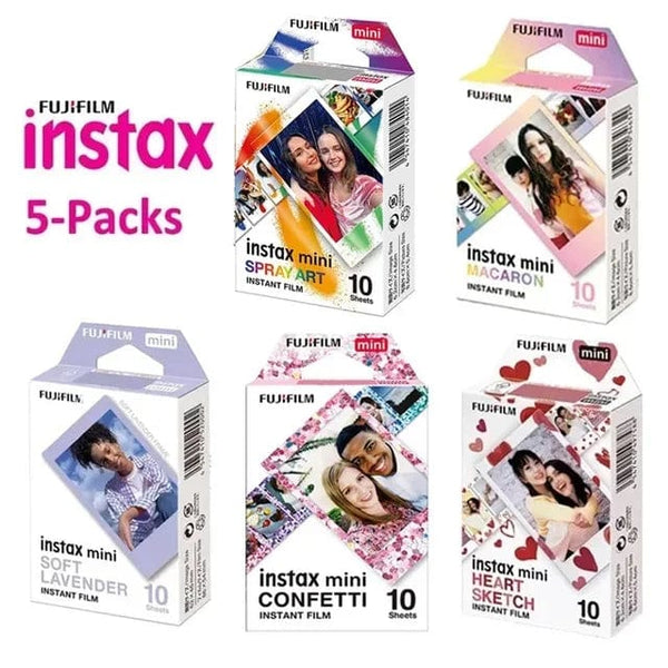 Planet Gates 50sheets / CHINA Fujifilm Instax Mini 12 9 Film White Edge 10 20 40 60 100 Sheets/Packs Photo Paper for Fuji Instant Camera 8/7s/11/25/50/90/sp-2