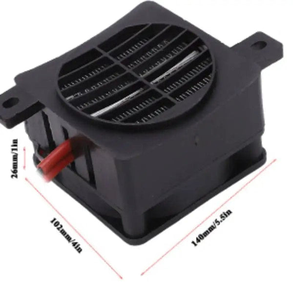 Planet Gates 50W 12V DC Fan Heater Mini PTC Electric Heater 30S Fast Ceramic Air Heater with PA66 High Temperature Resistant Nylon Shell