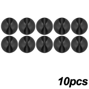 Planet Gates 50x White 5/50Pcs Mini Cable Winder Organizer USB Charging Cable Clips Desk Tidy Organiser Wire Cord Holder Protectors In Home Office Car