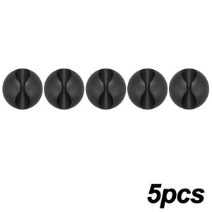 Planet Gates 50x White 5/50Pcs Mini Cable Winder Organizer USB Charging Cable Clips Desk Tidy Organiser Wire Cord Holder Protectors In Home Office Car