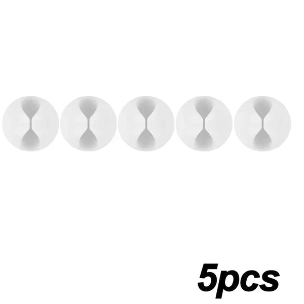 Planet Gates 50x White 5/50Pcs Mini Cable Winder Organizer USB Charging Cable Clips Desk Tidy Organiser Wire Cord Holder Protectors In Home Office Car