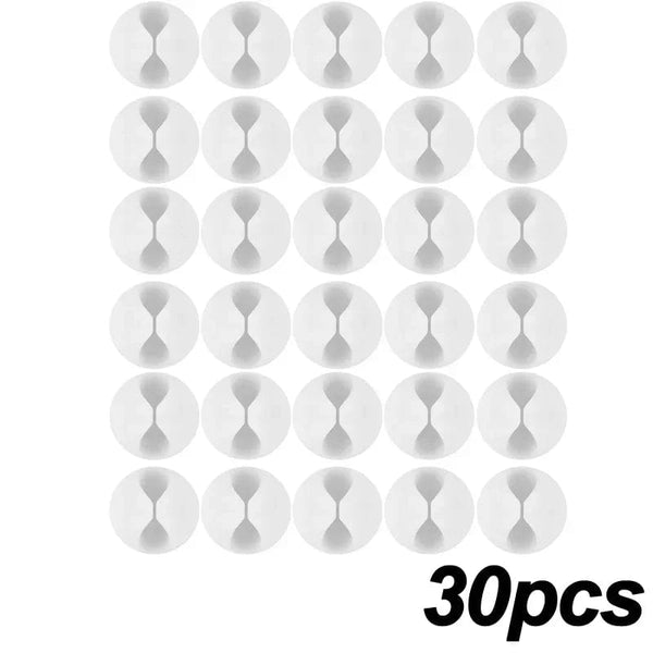 Planet Gates 50x White 5/50Pcs Mini Cable Winder Organizer USB Charging Cable Clips Desk Tidy Organiser Wire Cord Holder Protectors In Home Office Car