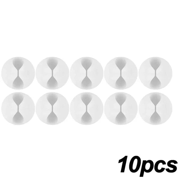 Planet Gates 50x White 5/50Pcs Mini Cable Winder Organizer USB Charging Cable Clips Desk Tidy Organiser Wire Cord Holder Protectors In Home Office Car