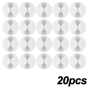 Planet Gates 50x White 5/50Pcs Mini Cable Winder Organizer USB Charging Cable Clips Desk Tidy Organiser Wire Cord Holder Protectors In Home Office Car