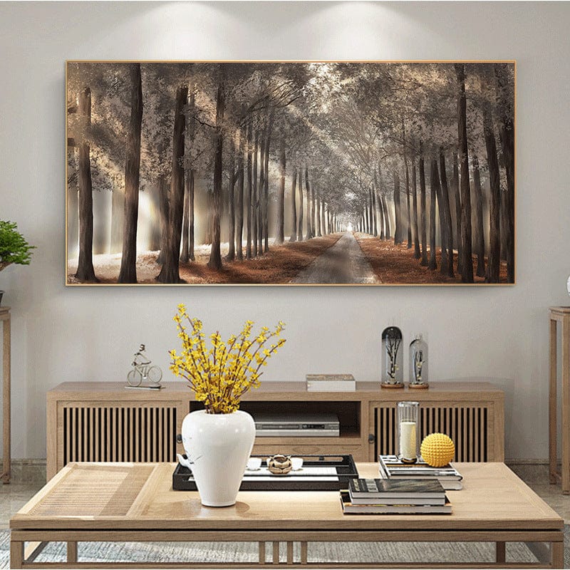 Planet Gates 50x100cm /19.7x39.4in  No Frame 1pc Nature Sunshine Canvas Painting, Trees Poster, Landscape Forest Wall Art Pictures, Scandinavian Prints, For Home Decor, No Frame