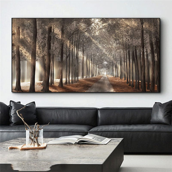 Planet Gates 50x100cm /19.7x39.4in  No Frame 1pc Nature Sunshine Canvas Painting, Trees Poster, Landscape Forest Wall Art Pictures, Scandinavian Prints, For Home Decor, No Frame