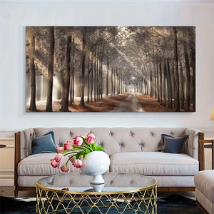 Planet Gates 50x100cm /19.7x39.4in  No Frame 1pc Nature Sunshine Canvas Painting, Trees Poster, Landscape Forest Wall Art Pictures, Scandinavian Prints, For Home Decor, No Frame