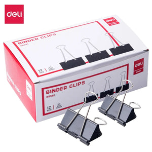 Planet Gates 51mm Deli 1box 51mm Effortless Binder Clip Clamps Long Tail Clip Combination Folder Bookmark Paper Ticket Clip School Office Supplies