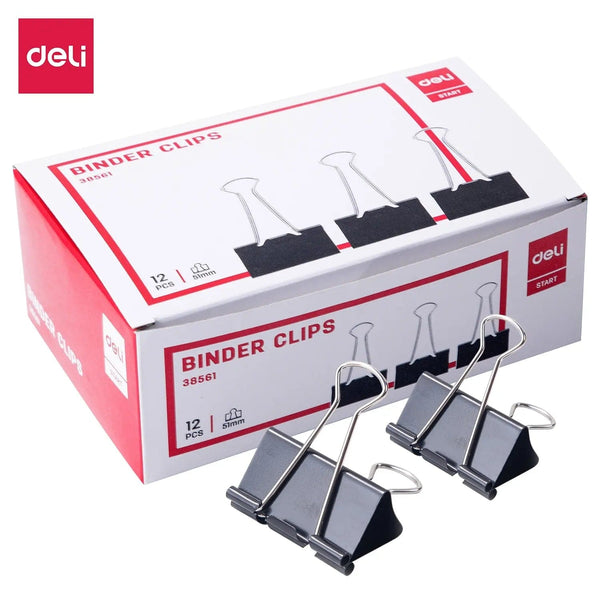 Planet Gates 51mm Deli 1box 51mm Effortless Binder Clip Clamps Long Tail Clip Combination Folder Bookmark Paper Ticket Clip School Office Supplies