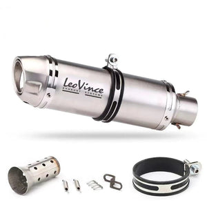 Planet Gates 51mm Motorcycle Exhaust Muffler Pipe LeoVince Escape Moto With DB Killer for Z1000 Z900 GSR600 FZ6N R1 R6 R3