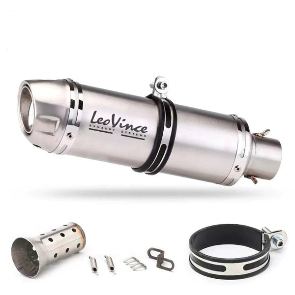 Planet Gates 51mm Motorcycle Exhaust Muffler Pipe LeoVince Escape Moto With DB Killer for Z1000 Z900 GSR600 FZ6N R1 R6 R3
