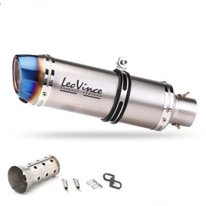 Planet Gates 51mm Motorcycle Exhaust Muffler Pipe LeoVince Escape Moto With DB Killer for Z1000 Z900 GSR600 FZ6N R1 R6 R3