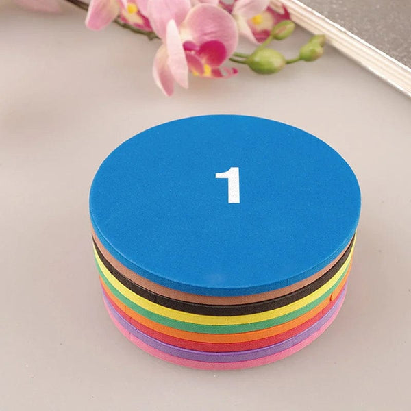 Planet Gates 51PCS Round 51Pcs Fractions Math Teaching Tool EVA Round Shape Instrument Kids Montessori Early Educational Math Development STEM Toy Gifts