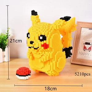 Planet Gates 5210pcs 5210pcs Anime Pokemon Pikachu Diamond Micro Building Blocks Games Model  Mini Bricks Figure Difficult Decompression Toys Gift