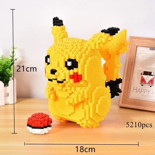 Planet Gates 5210pcs 5210pcs Anime Pokemon Pikachu Diamond Micro Building Blocks Games Model  Mini Bricks Figure Difficult Decompression Toys Gift