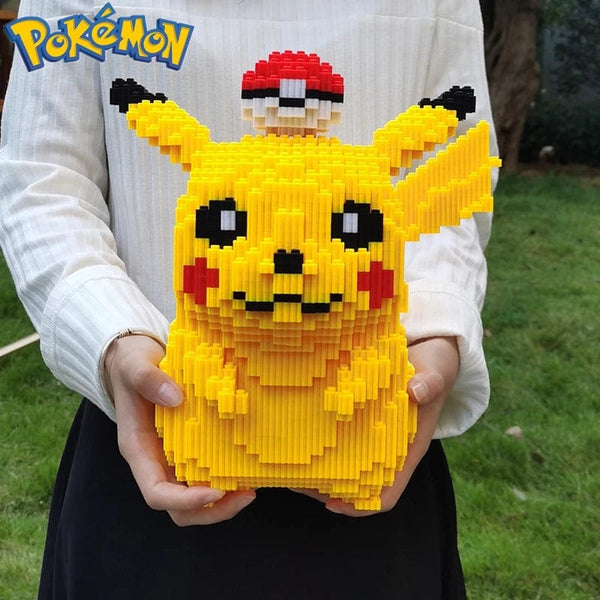Planet Gates 5210pcs 5210pcs Anime Pokemon Pikachu Diamond Micro Building Blocks Games Model  Mini Bricks Figure Difficult Decompression Toys Gift