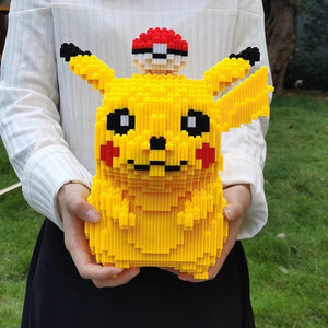 Planet Gates 5210pcs 5210pcs Anime Pokemon Pikachu Diamond Micro Building Blocks Games Model  Mini Bricks Figure Difficult Decompression Toys Gift