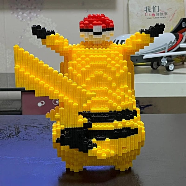 Planet Gates 5210pcs 5210pcs Anime Pokemon Pikachu Diamond Micro Building Blocks Games Model  Mini Bricks Figure Difficult Decompression Toys Gift