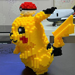 Planet Gates 5210pcs 5210pcs Anime Pokemon Pikachu Diamond Micro Building Blocks Games Model  Mini Bricks Figure Difficult Decompression Toys Gift