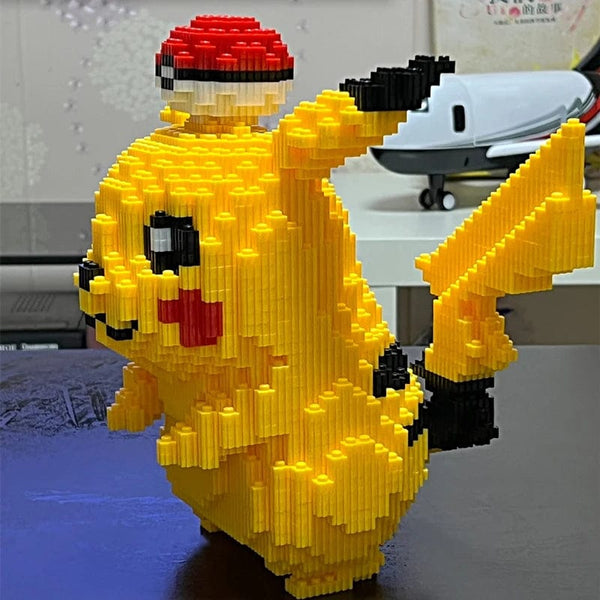 Planet Gates 5210pcs 5210pcs Anime Pokemon Pikachu Diamond Micro Building Blocks Games Model  Mini Bricks Figure Difficult Decompression Toys Gift