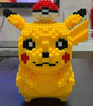 Planet Gates 5210pcs 5210pcs Anime Pokemon Pikachu Diamond Micro Building Blocks Games Model  Mini Bricks Figure Difficult Decompression Toys Gift