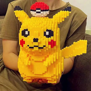 Planet Gates 5210pcs 5210pcs Anime Pokemon Pikachu Diamond Micro Building Blocks Games Model  Mini Bricks Figure Difficult Decompression Toys Gift