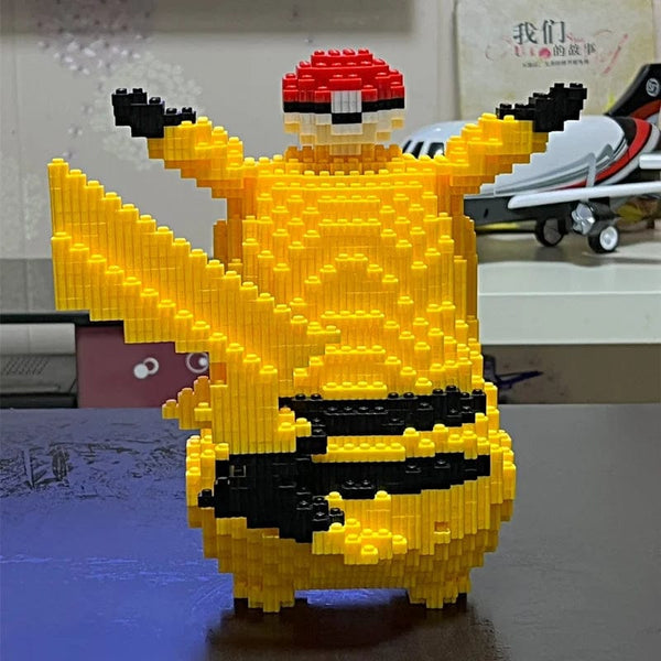 Planet Gates 5210pcs 5210pcs Anime Pokemon Pikachu Diamond Micro Building Blocks Games Model  Mini Bricks Figure Difficult Decompression Toys Gift