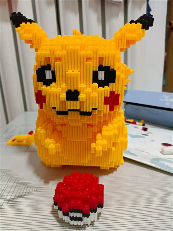 Planet Gates 5210pcs 5210pcs Anime Pokemon Pikachu Diamond Micro Building Blocks Games Model  Mini Bricks Figure Difficult Decompression Toys Gift