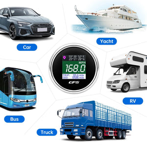 Planet Gates 52mm Digital GPS Speedometer TFT Screen Waterproof Odometer adjust Mph Knot Km/h Speed Gauge For Boat Car Motor Yacht 12V 24V
