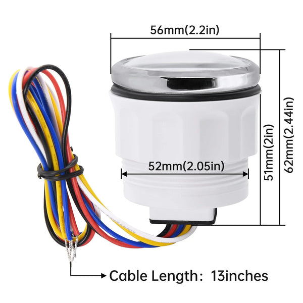 Planet Gates 52mm Digital GPS Speedometer TFT Screen Waterproof Odometer adjust Mph Knot Km/h Speed Gauge For Boat Car Motor Yacht 12V 24V