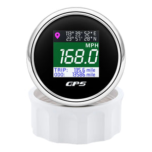 Planet Gates 52mm Digital GPS Speedometer TFT Screen Waterproof Odometer adjust Mph Knot Km/h Speed Gauge For Boat Car Motor Yacht 12V 24V