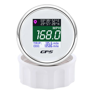 Planet Gates 52mm Digital GPS Speedometer TFT Screen Waterproof Odometer adjust Mph Knot Km/h Speed Gauge For Boat Car Motor Yacht 12V 24V