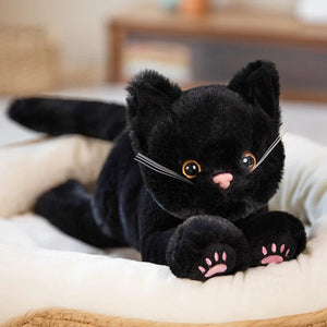 Planet Gates 53CM Cute Simulated Cat Doll Plush Toy Stuffed Soft Animal Plush white Gray Kitten Pillow Birthday Gift Pet Toys Decor