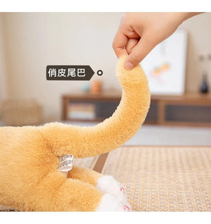 Planet Gates 53CM Cute Simulated Cat Doll Plush Toy Stuffed Soft Animal Plush white Gray Kitten Pillow Birthday Gift Pet Toys Decor