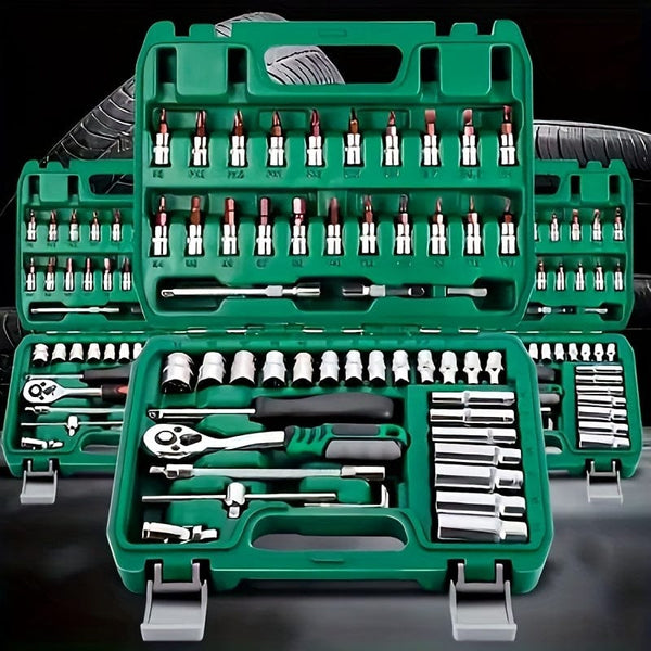 Planet Gates 53pcs/set 53pcs/set Car Repair Kit Tools, Car Repair Machine Repair Quick Ratchet Wrench Set, And Car Repair Tools